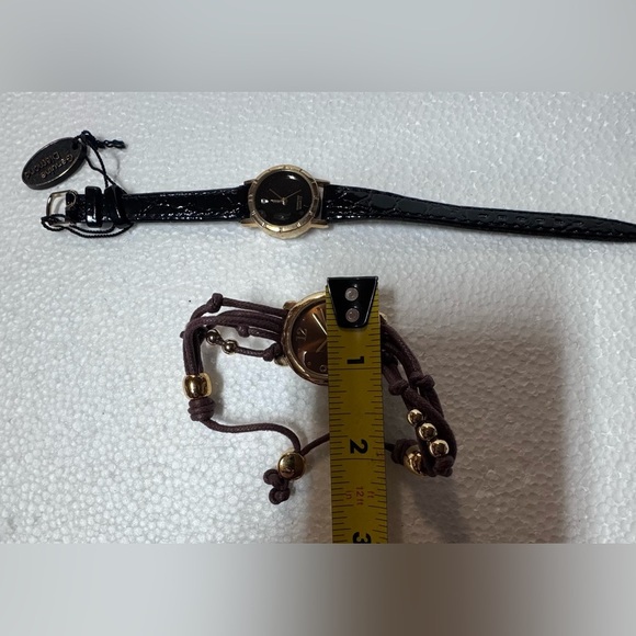 DIAMOND QUARTZ  Black and Brown Bracelet Watch. main image 8
